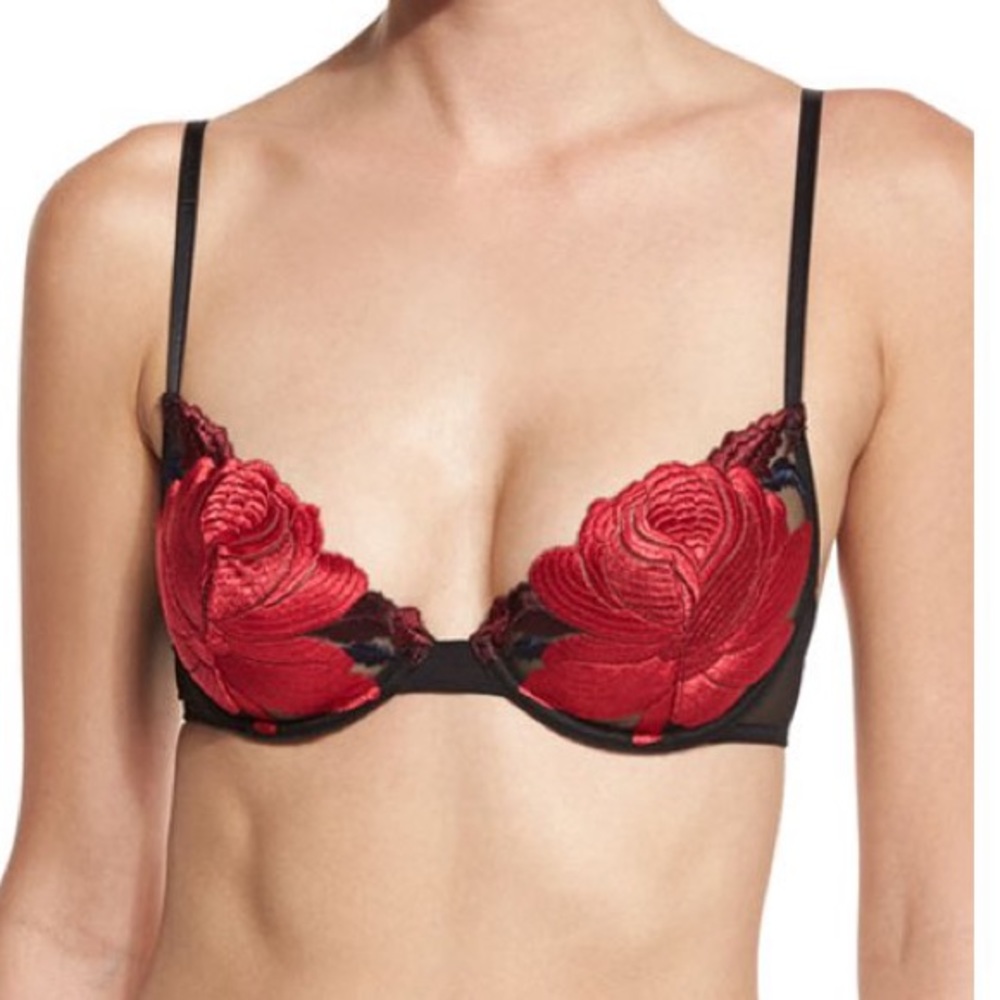 NWT Josie Natori Jolie Floral Unlined Bra
